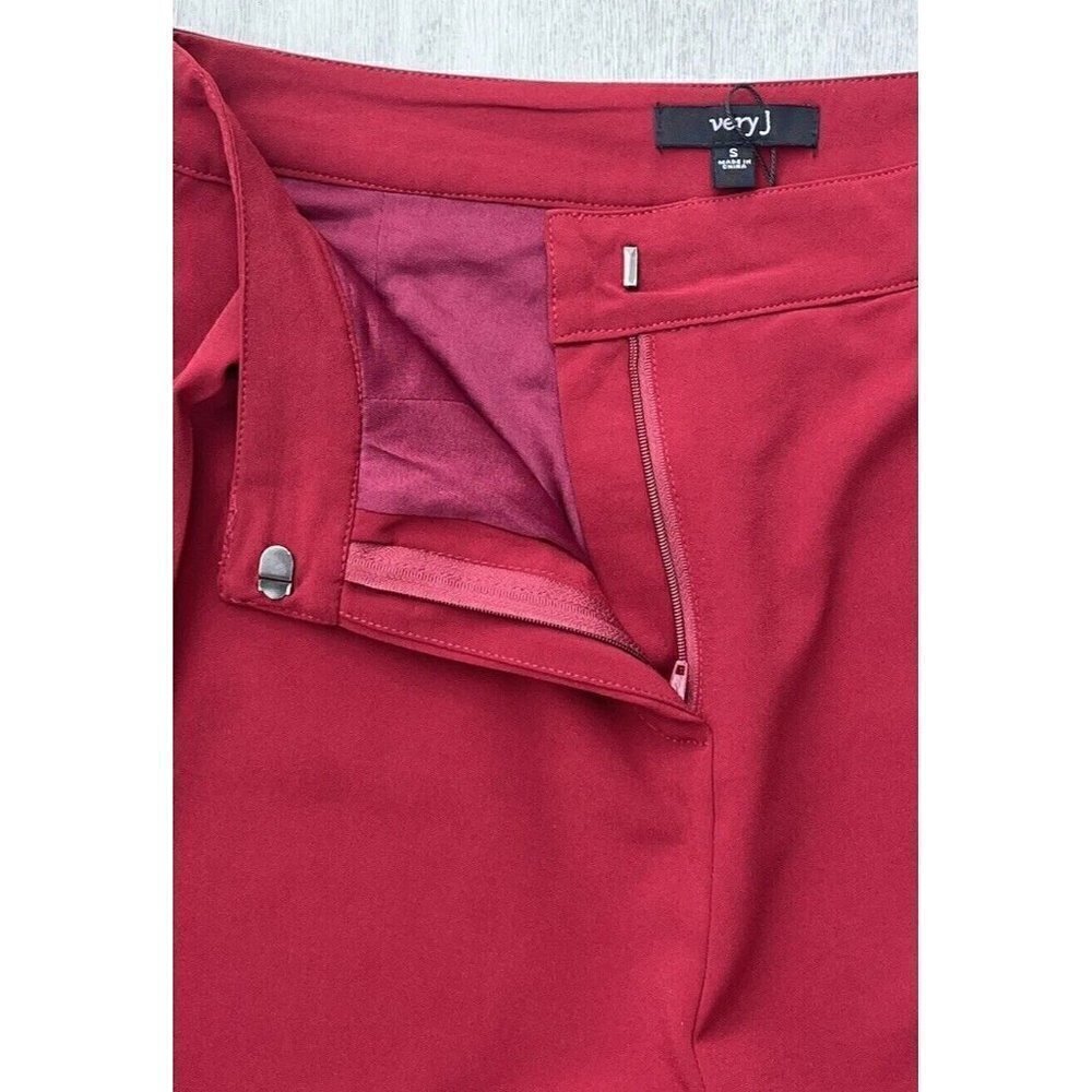 Very J By Nasty Gal Women's Burgundy Tapered Pleated Pants Size S - Picture 12 of 15